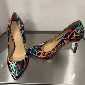 Botkier worn once sz 5.5 hearts  Multicolor Abstract Women's Heels
